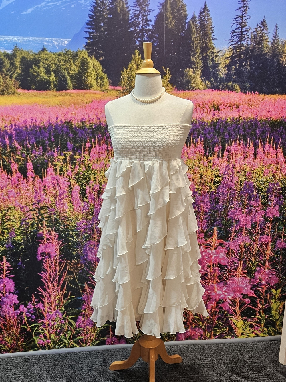 White Ruffled Dress Or Skirt